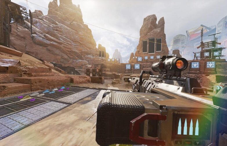 Apex Legends Weapons Tier List: The Kraber being used in the firing range