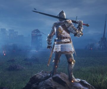 A knight surveys the battlefield in Chivalry 2