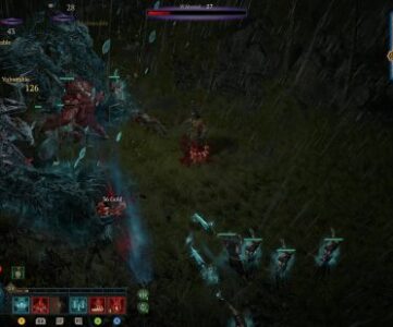 Diablo 4 levelling guide: A battle occurs in the dark depths of Sanctuary