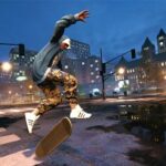 Best skateboard games: a man in streetwear does an ollie in Tony Hawk's Pro Skater 1 + 2