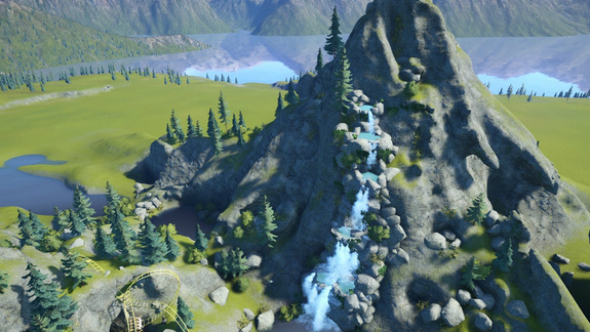 alpine waterfall planet coaster creations