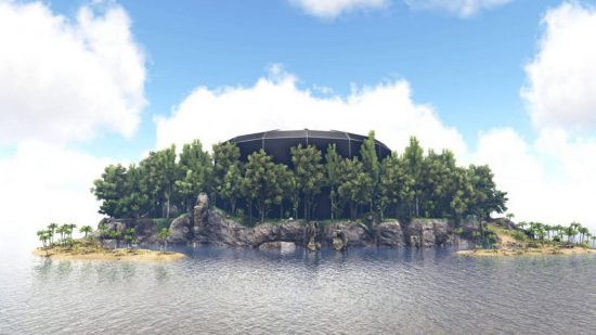 Best Ark Survival mods: A landscape of the Dome of Death map in Ark Survival Evolved.
