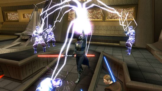 Best Star Wars games on PC: a Jedi fires lightning from his fingertips