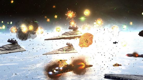 Best Star Wars games on PC: A huge space battle involving ships of all sizes