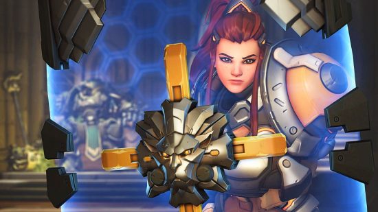 Overwatch 2 characters: Brigitte using her shield