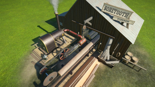 Planet Coaster creations lumber mill